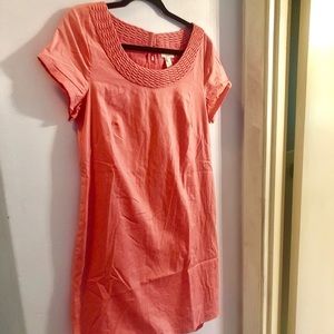 Braided collar coral JCrew dress - never worn!